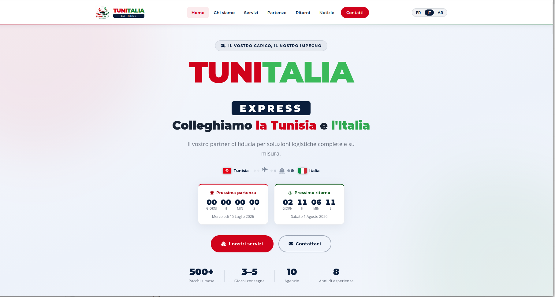 Tunitalia Express freight logistics platform